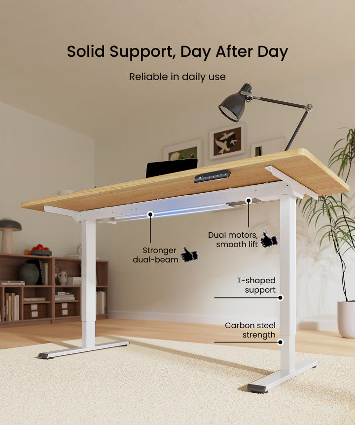 FlexiSpot Dual-Motor Frame (1200-1800 mm L × 600-800 mm W, 100 kg max)