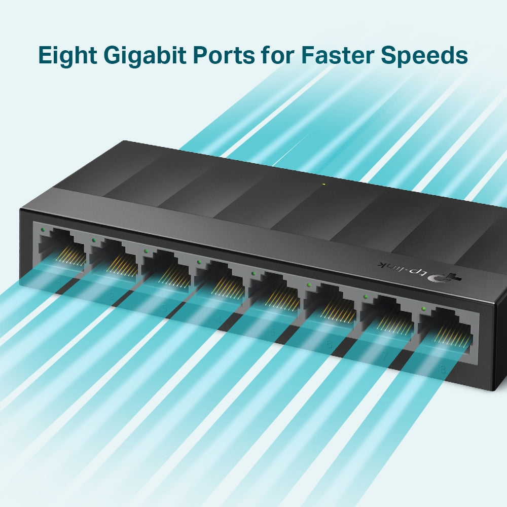 TP-Link LS1008G 8-Port Gigabit Desktop Switch - Image 3 - Office R Us