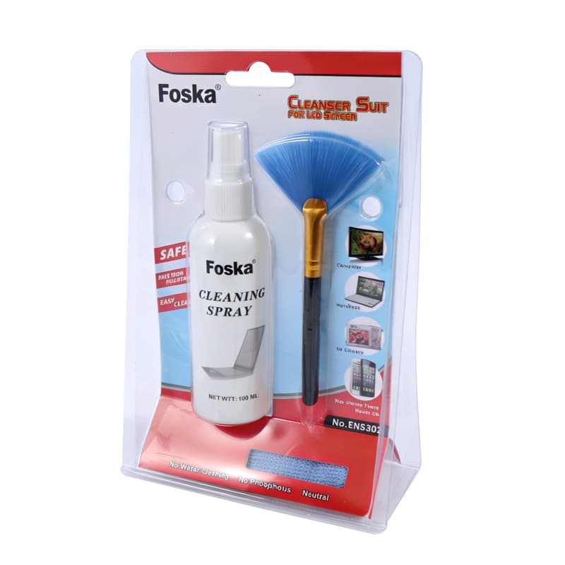 LCD Screen Cleaning Kit – Cleanser, Cloth and Brush