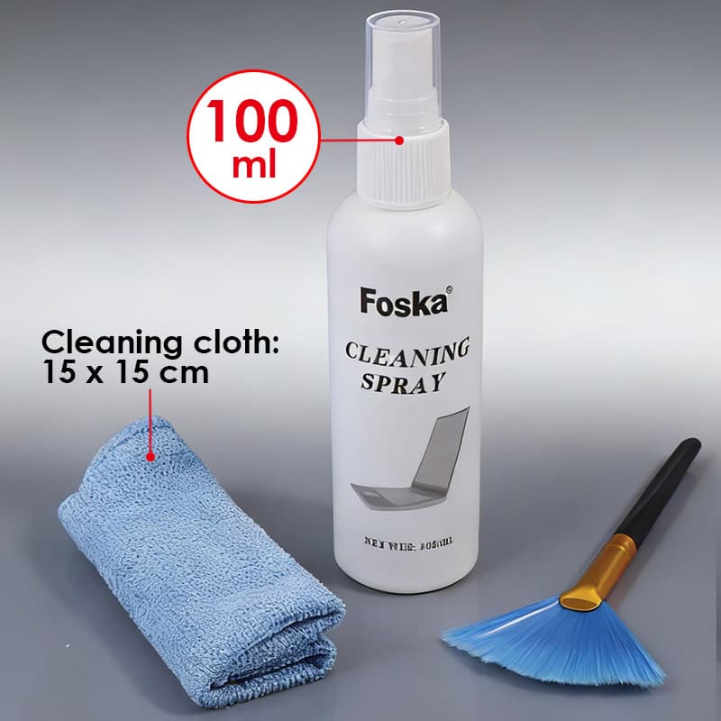 LCD Screen Cleaning Kit – Cleanser, Cloth and Brush