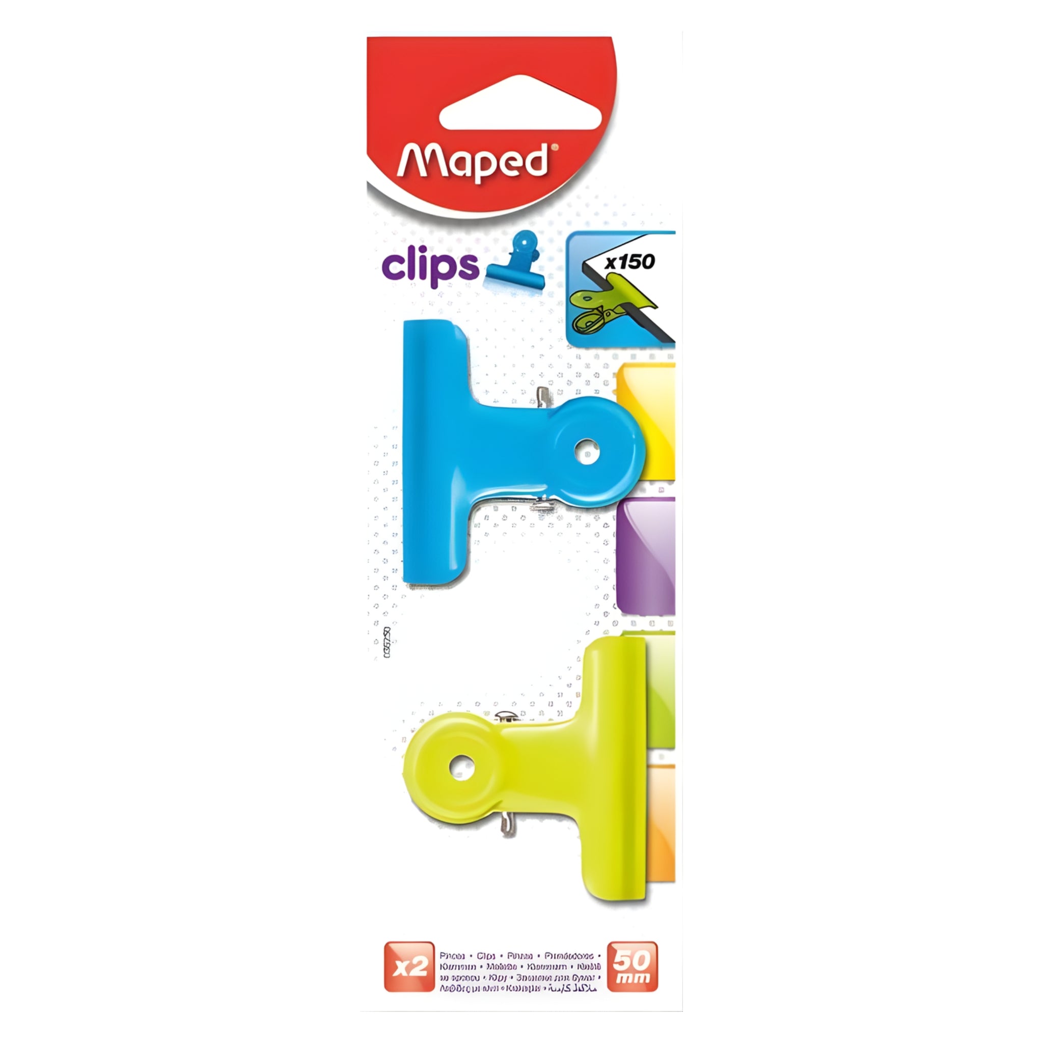 Maped Drawing Clips 50Mm X2 Blister