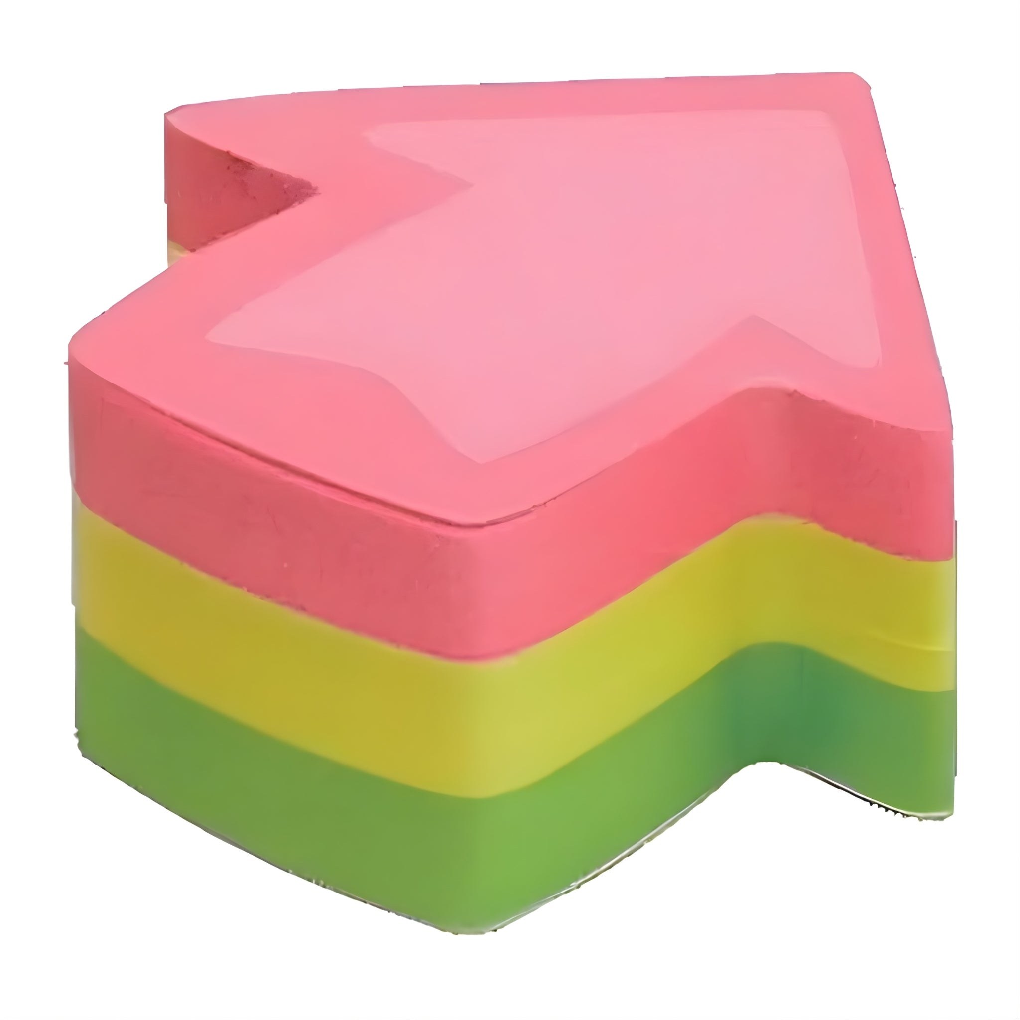 inFO Notes Mini Cube 50 x 50 mm “Arrow”, 225 Sheets – Pink/Yellow/Green