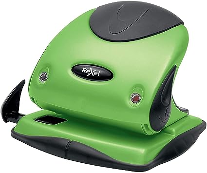 Rexel P225 Premium 2 Hole 25 Sheet Punch – Black/Green