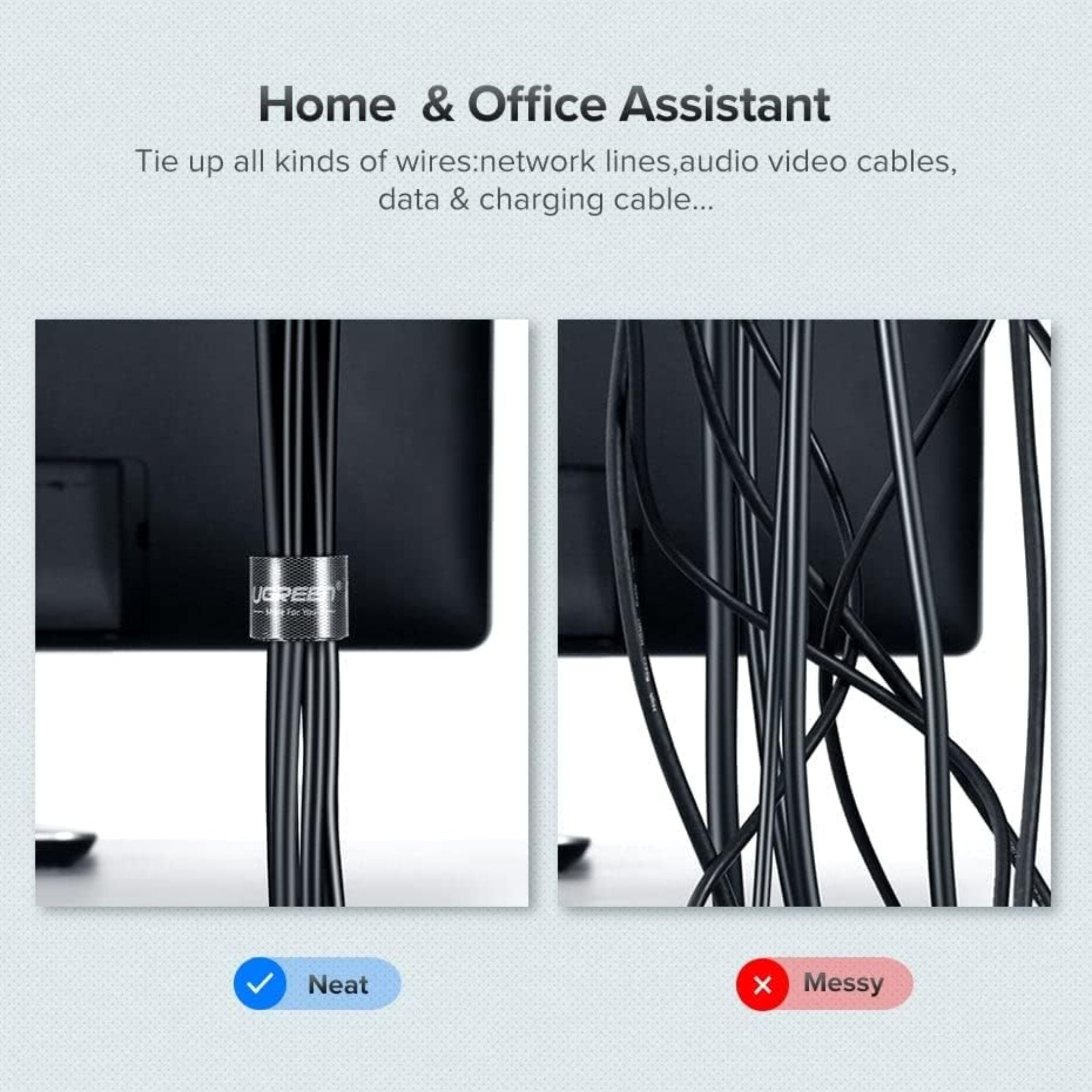UGREEN Cable Organizer (2m, Black)