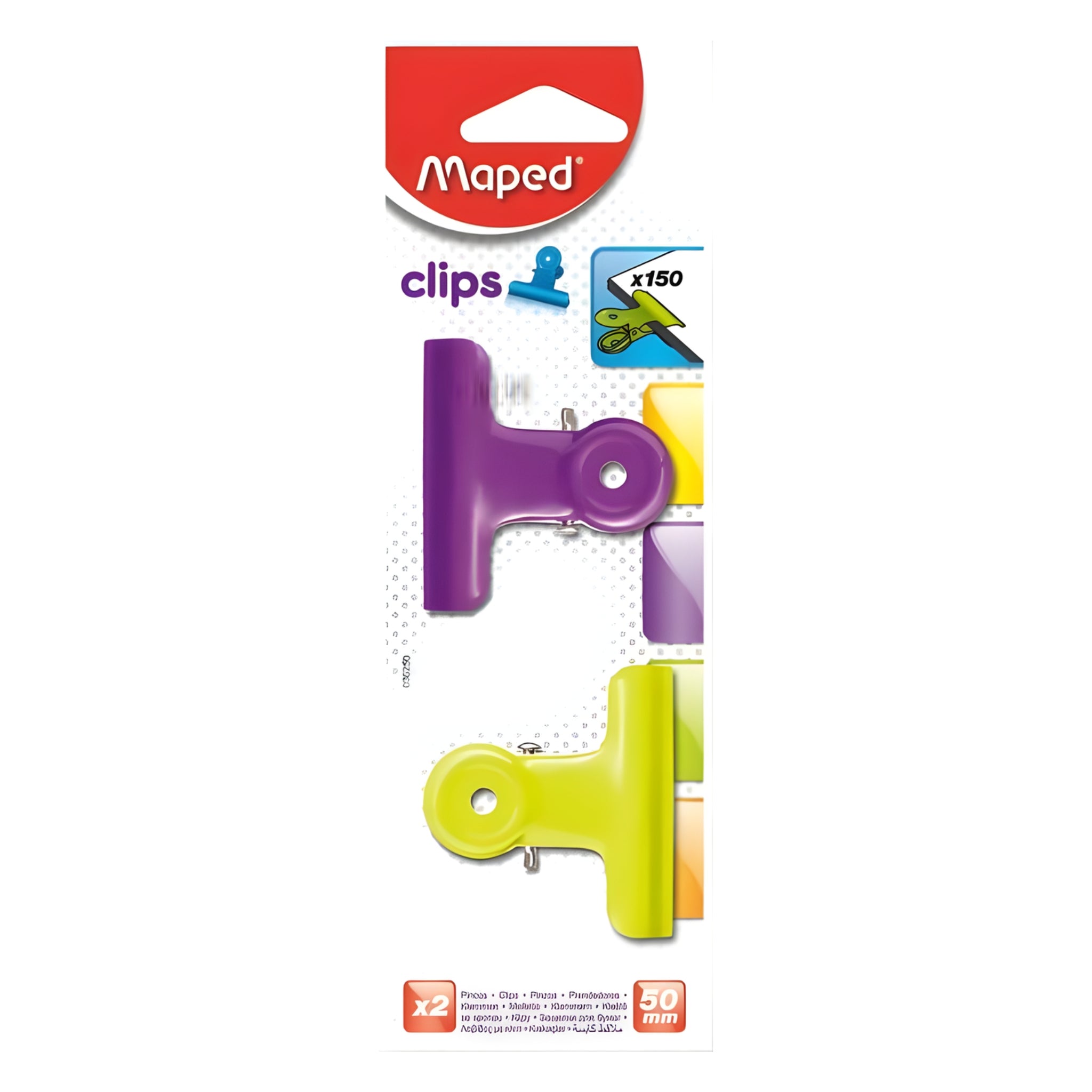Maped Drawing Clips 50Mm X2 Blister