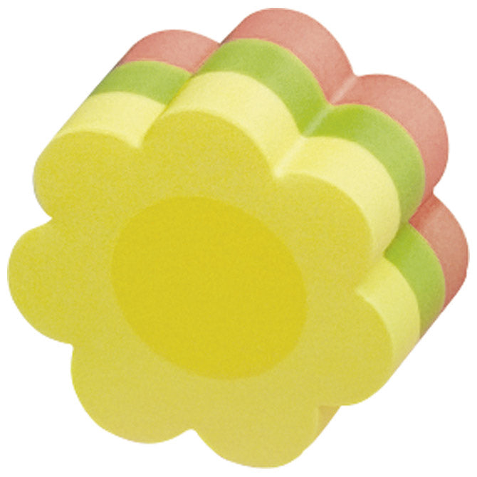 inFO Notes Mini Cube 50 x 50 mm “Flower”, 225 Sheets – Yellow/Green/Orange