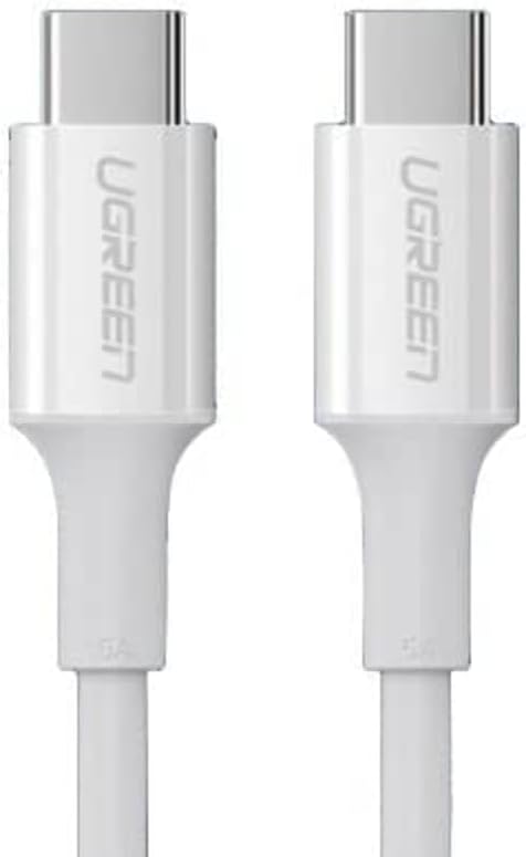 UGREEN USB-C to USB-C PD Fast Charging Cable (100W, 5A, 2m, White)
