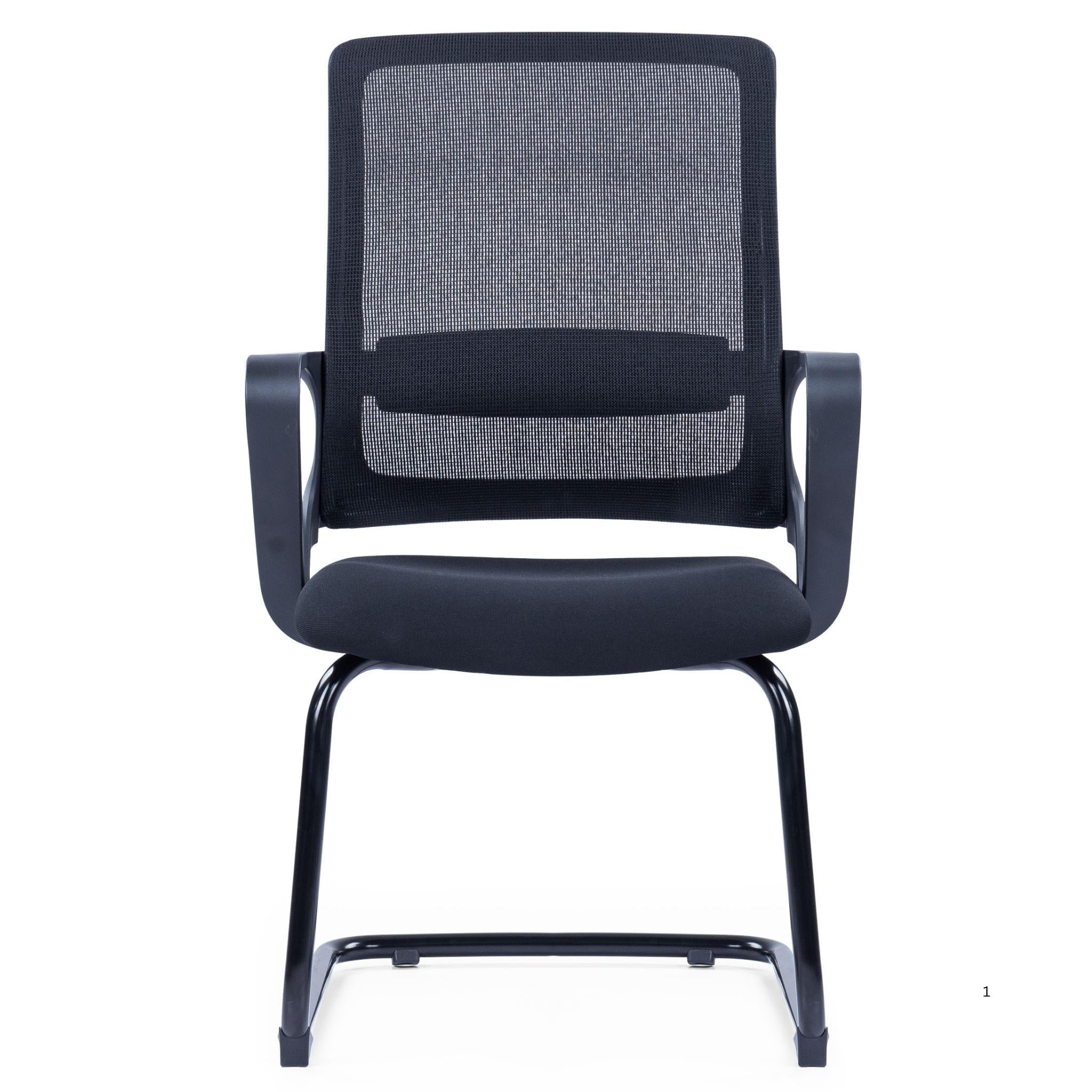 CH-385C – Visitors Chair, Black Painting Base