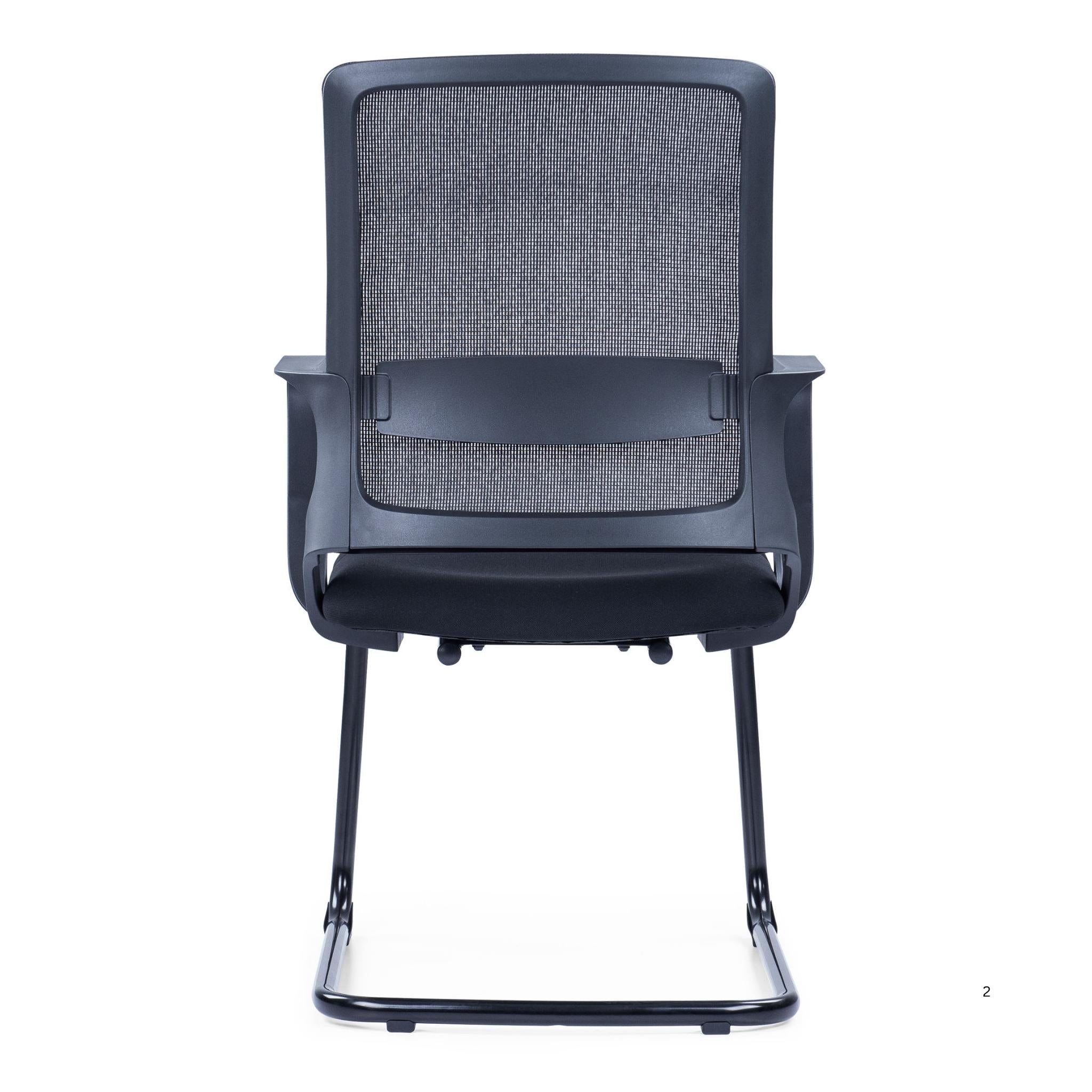 CH-385C – Visitors Chair, Black Painting Base