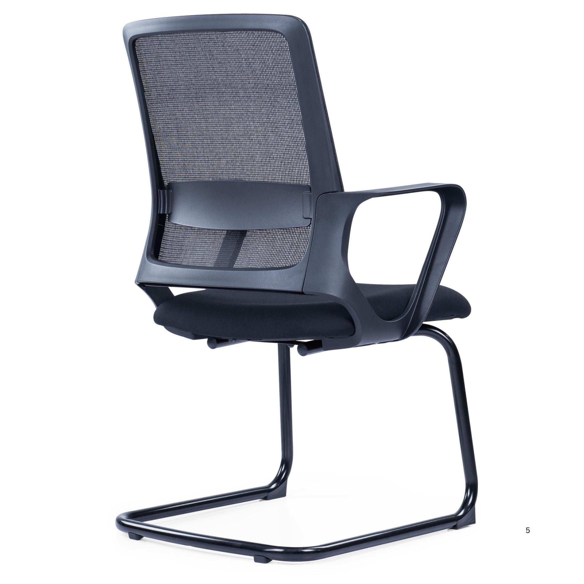 CH-385C – Visitors Chair, Black Painting Base