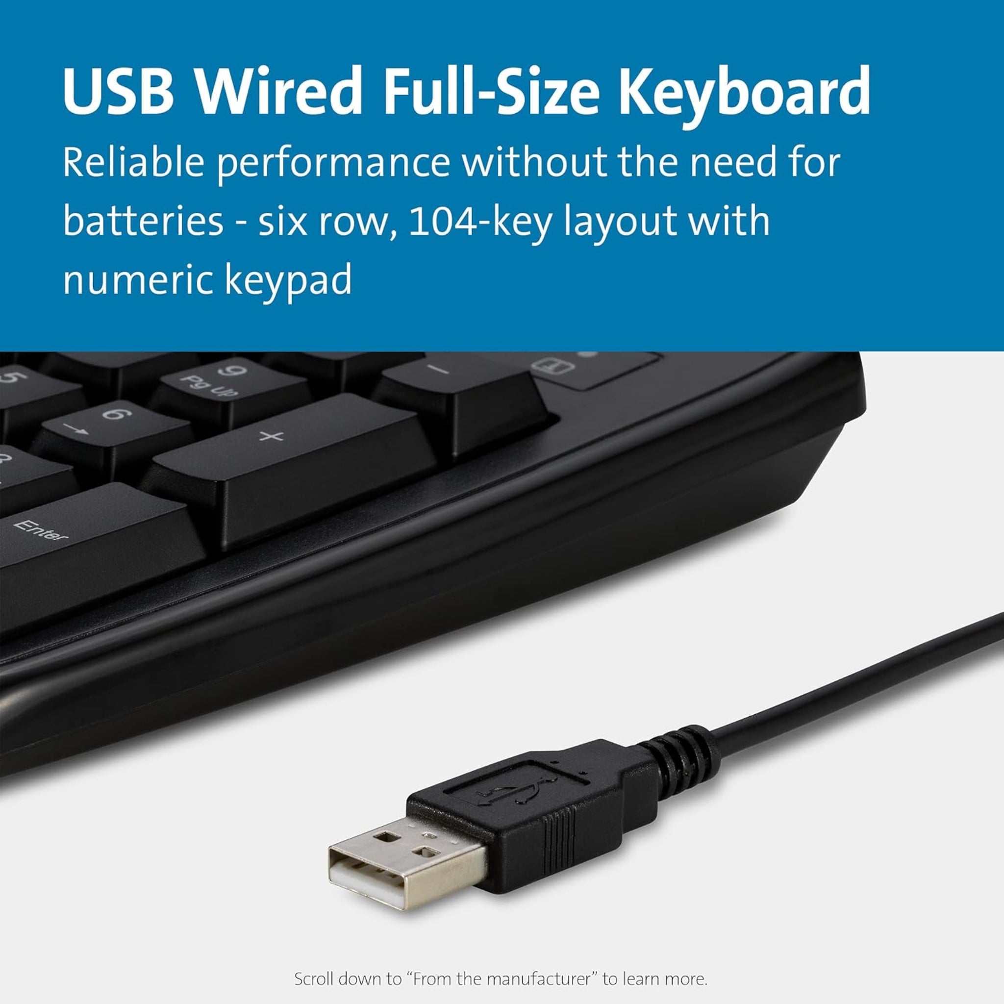 Kensington ProFit Washable Keyboard Wired UK
