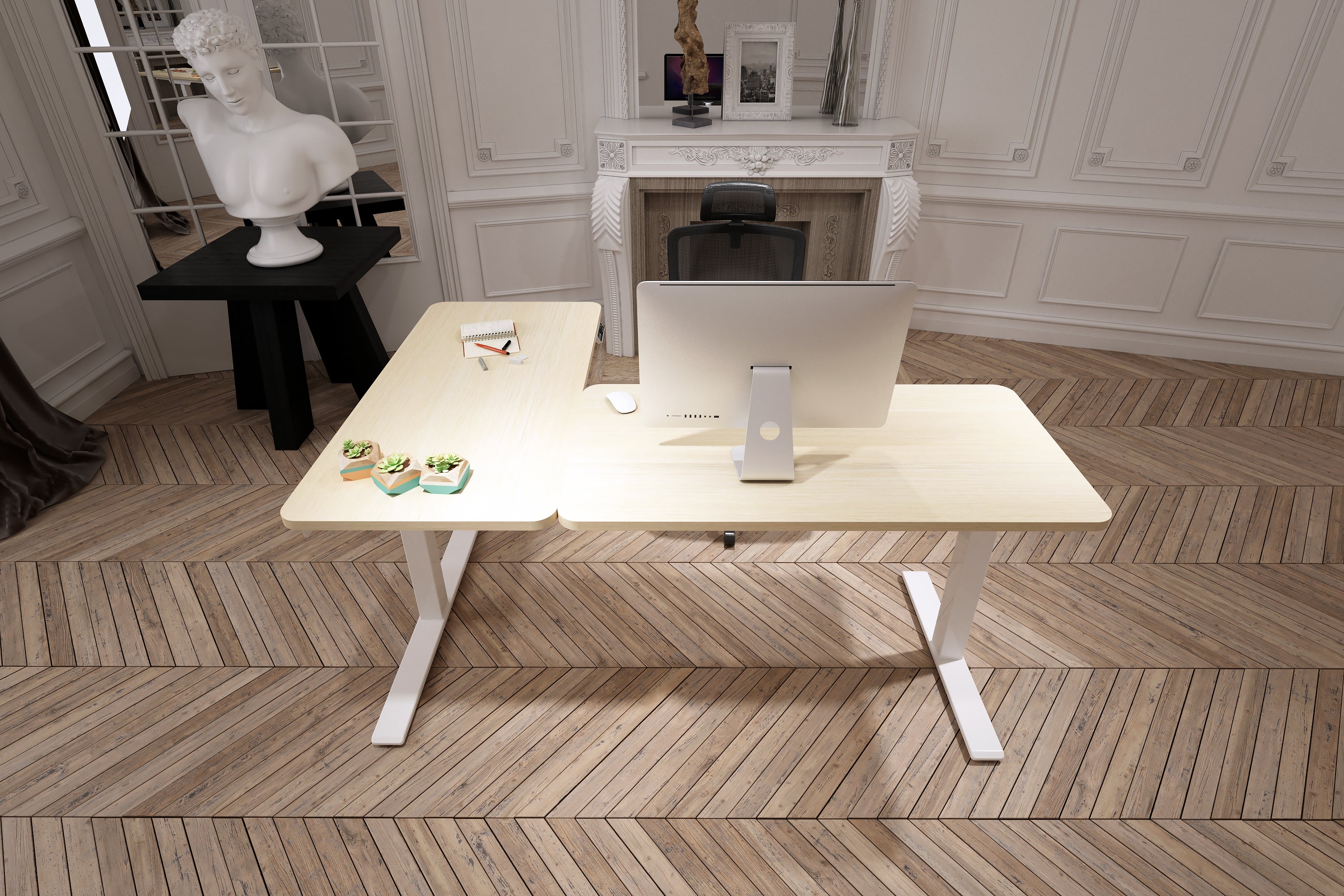 FlexiSpot Dual-Motor L-Shape Frame Only (Height 710-1200 mm, Load 100 kg)