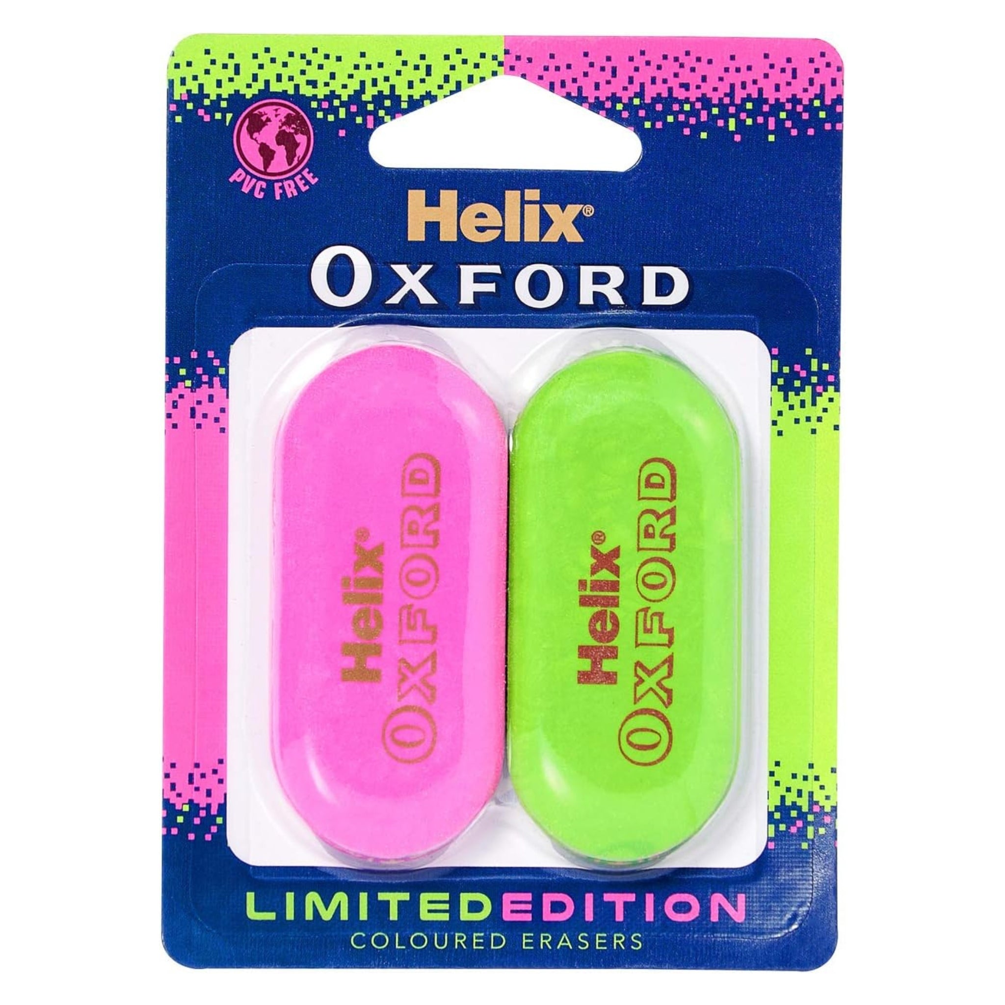 Helix Oxford Clash Twin Pack Eraser