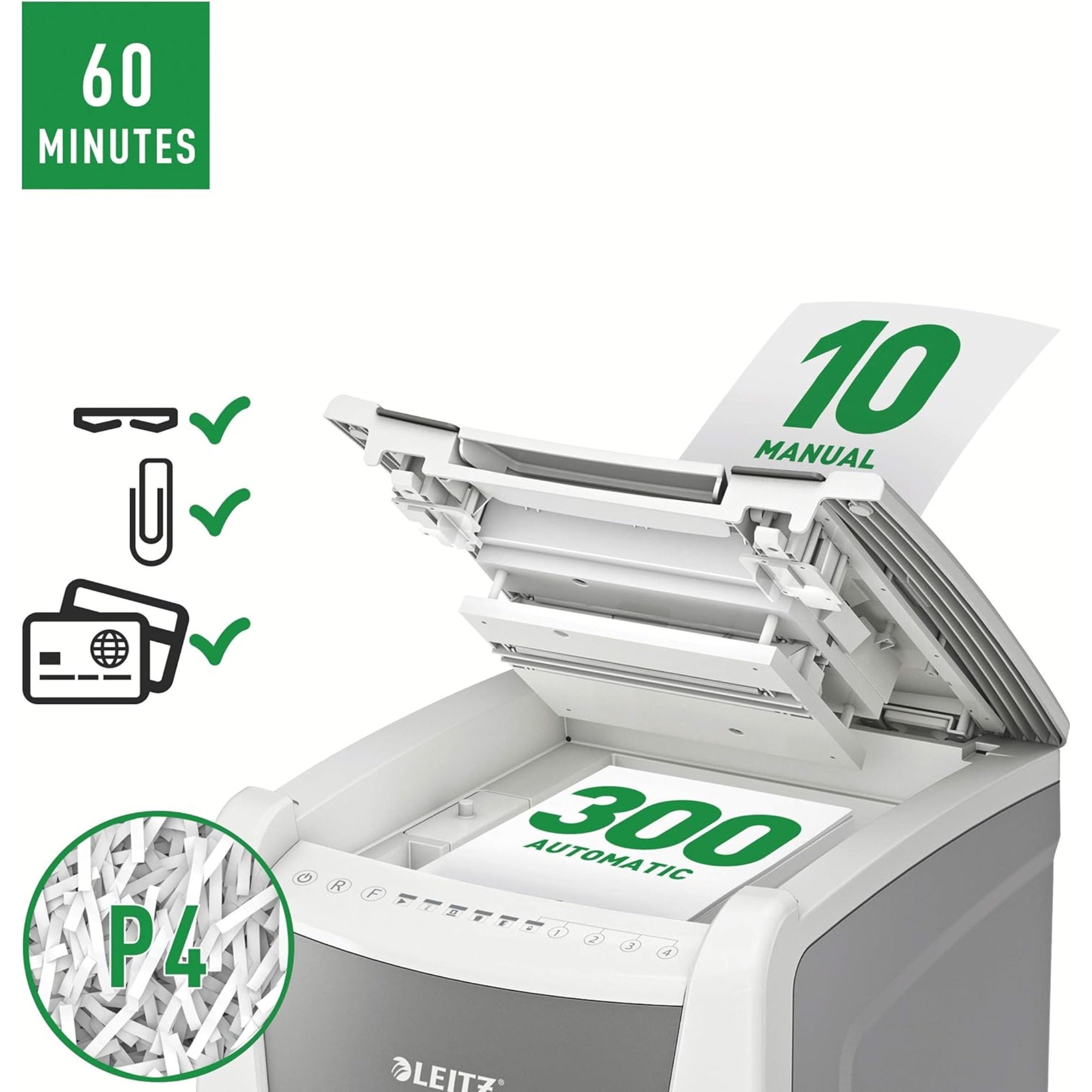 Leitz IQ AutoFeed 300 Shredder, P4, UK