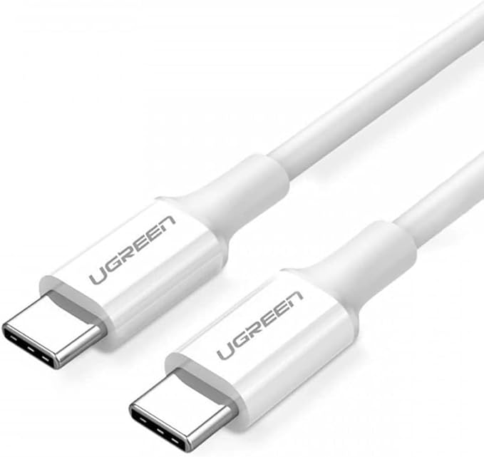UGREEN USB-C to USB-C PD Fast Charging Cable (100W, 5A, 2m, White)