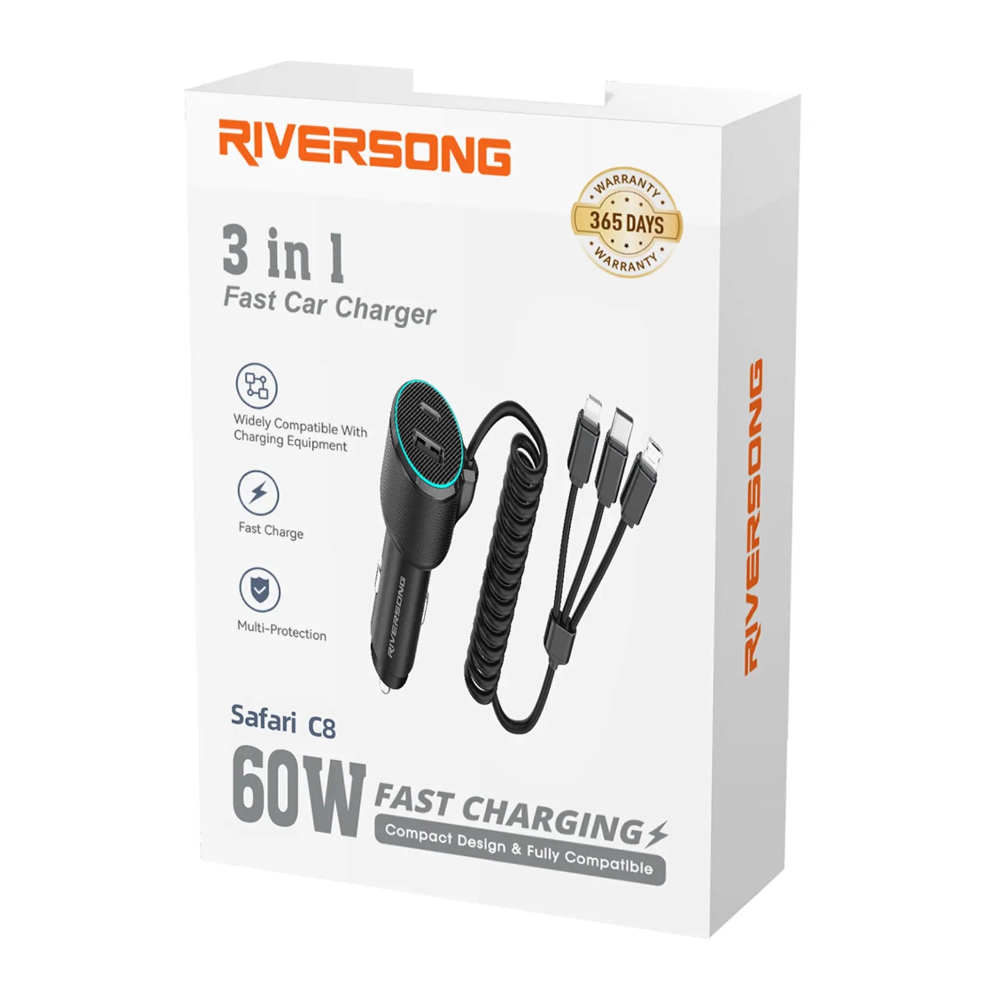 Riversong Car Charger C8 Cc46 Black