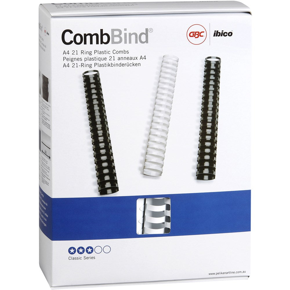 GBC CombBind Binding Combs A4 32 mm White (Pack 50)