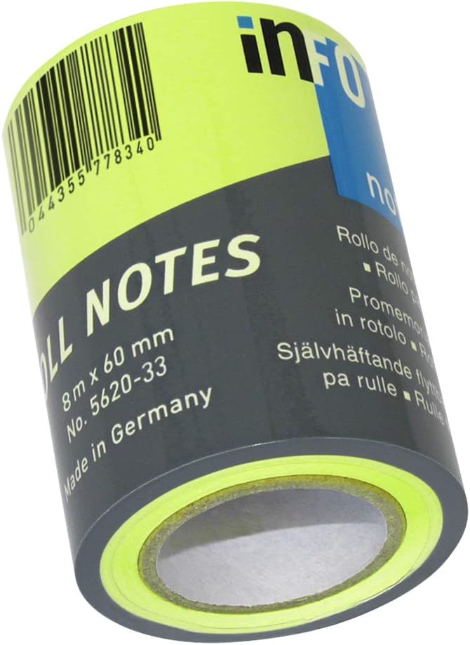 inFO Notes Refill Roll 60 mm x 80 m, Brilliant Green