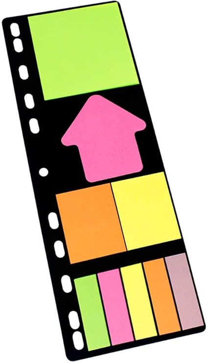 inFO Notes Brilliant Combo Set – 40 x 50 mm Notes, 125 x 75 mm Yellow Notes, 70 x 70 mm Arrow Pink Notes & 12 x 50 mm Page Markers (25 Sheets/Pad)