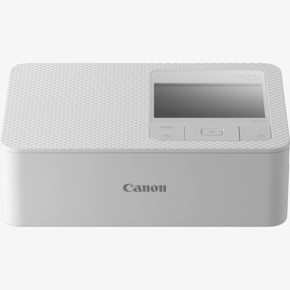 Canon Selphy CP1500 Compact Photo Printer with Ink and Paper Kit (White)