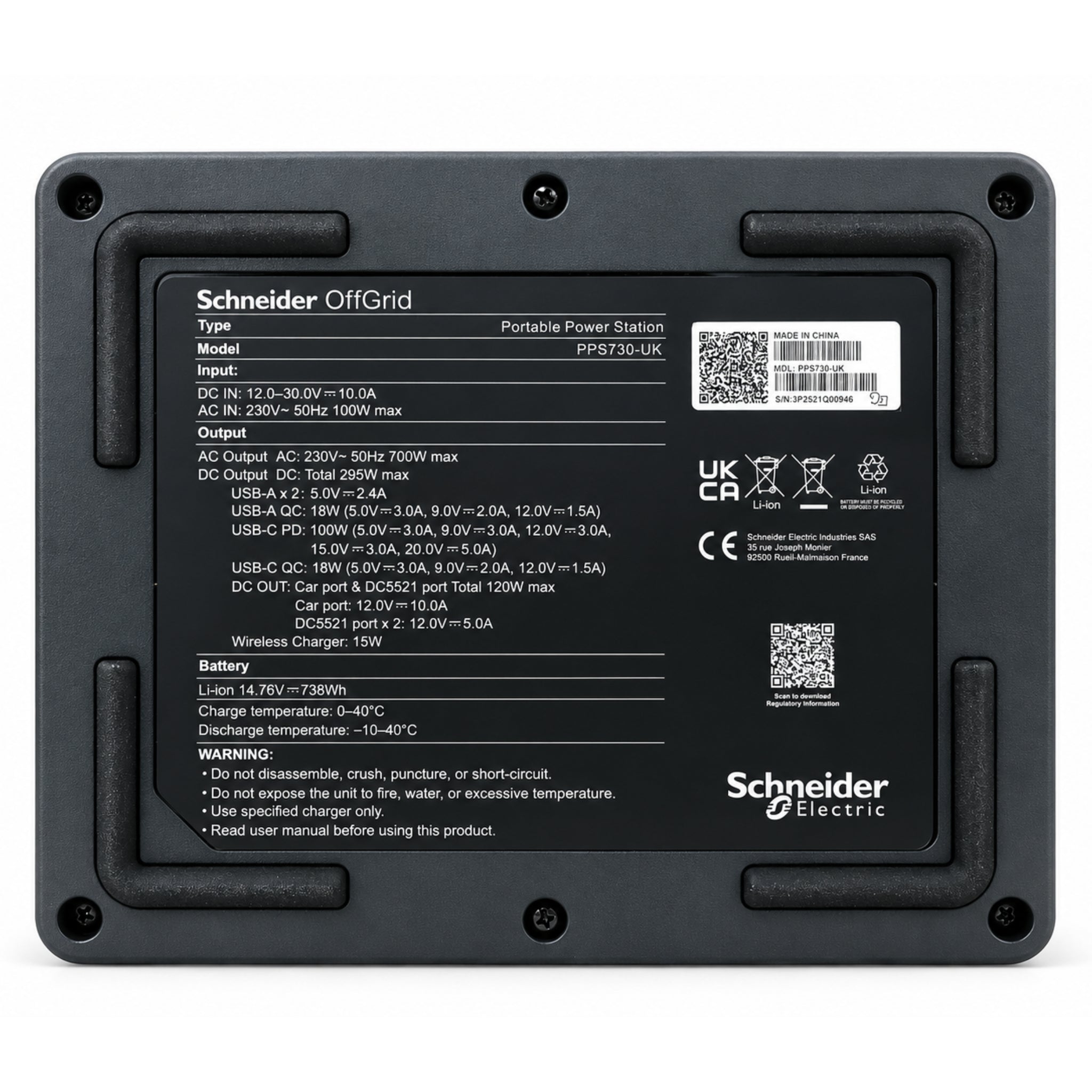 Schneider Offgrid Portable Power Station 730