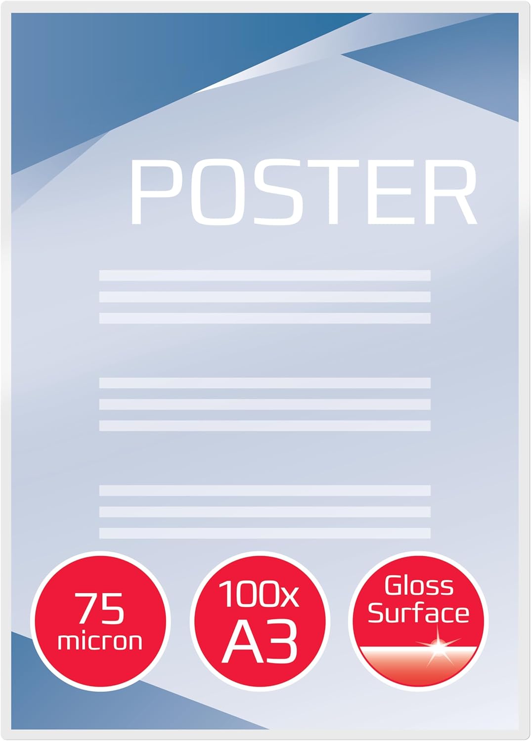 GBC Laminating Pouches A3 75 µm (Pack 100)