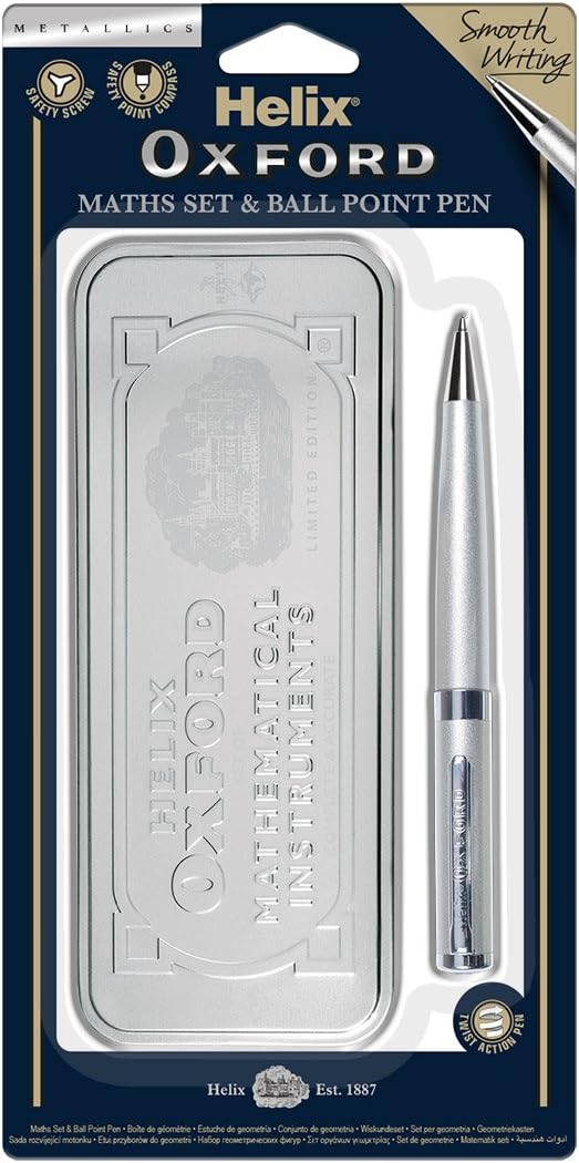 Helix Oxford Silver Maths Set & Pen