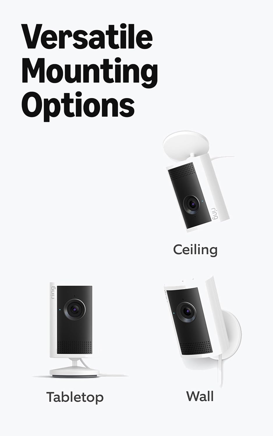 Ring Indoor Cam Plus 2K - Versatile Mounting Options - Office R Us