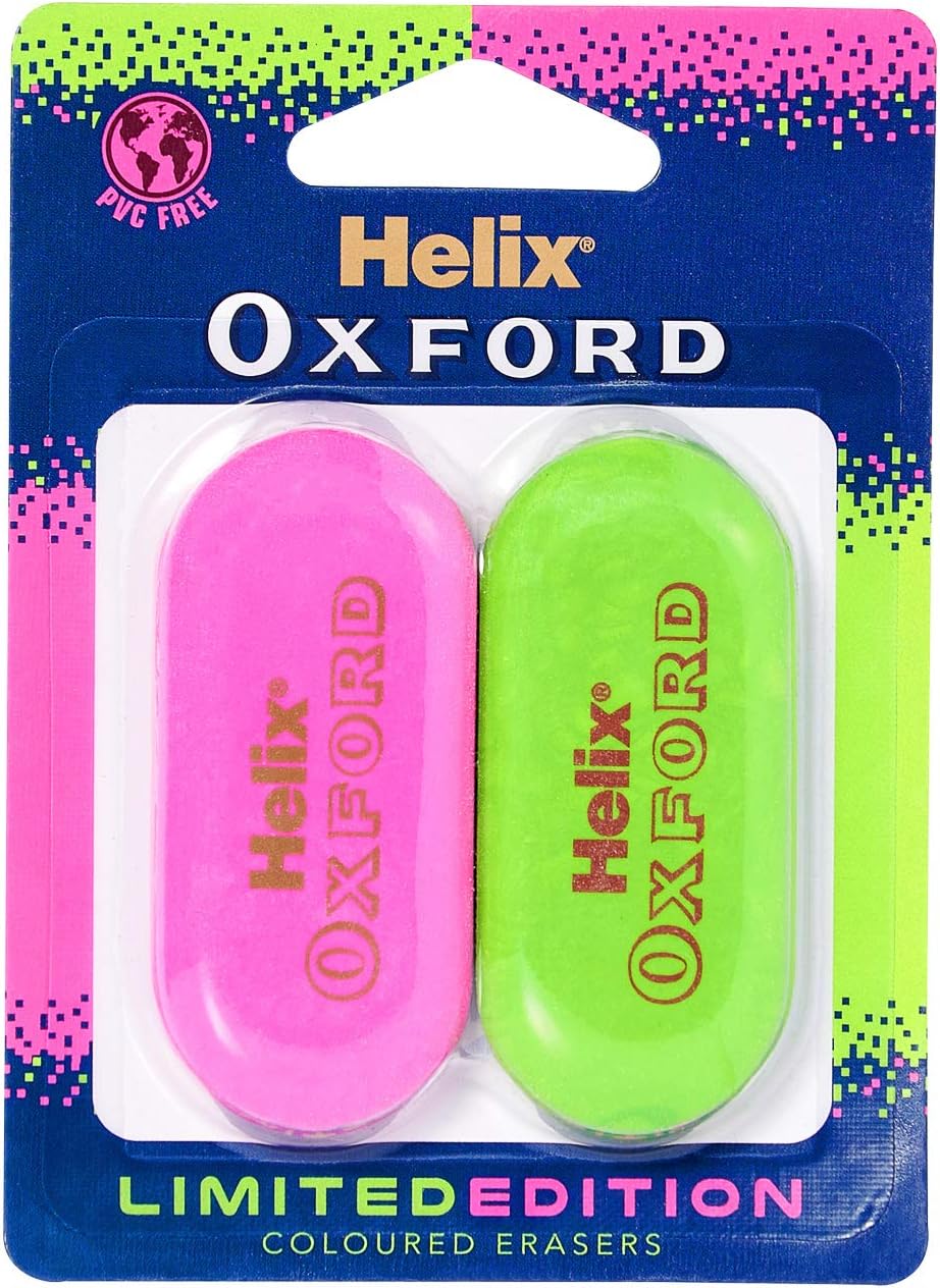 Helix Oxford Clash Twin Pack Eraser