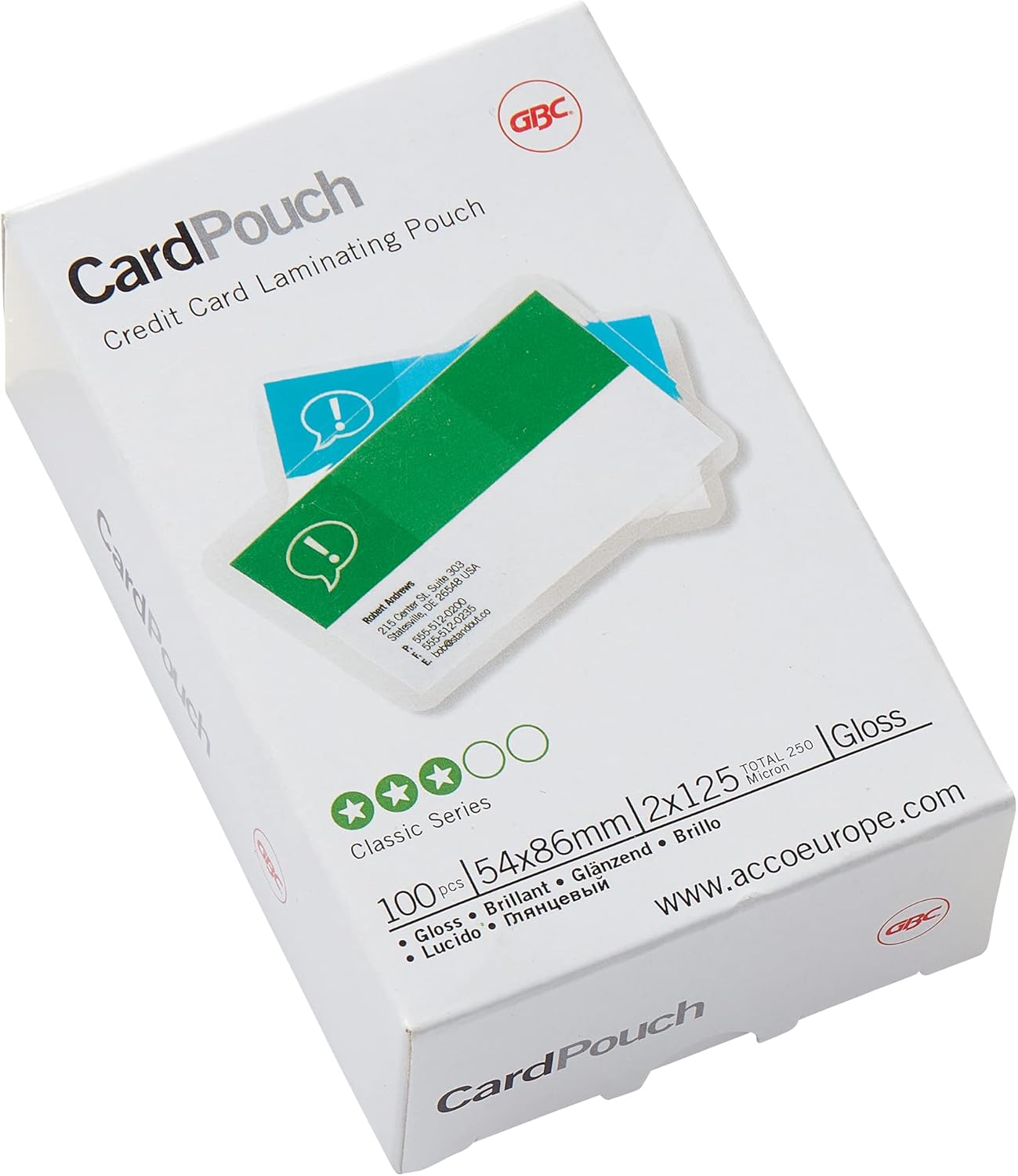 GBC Credit Card Pouches 125 µm (Pack 100)