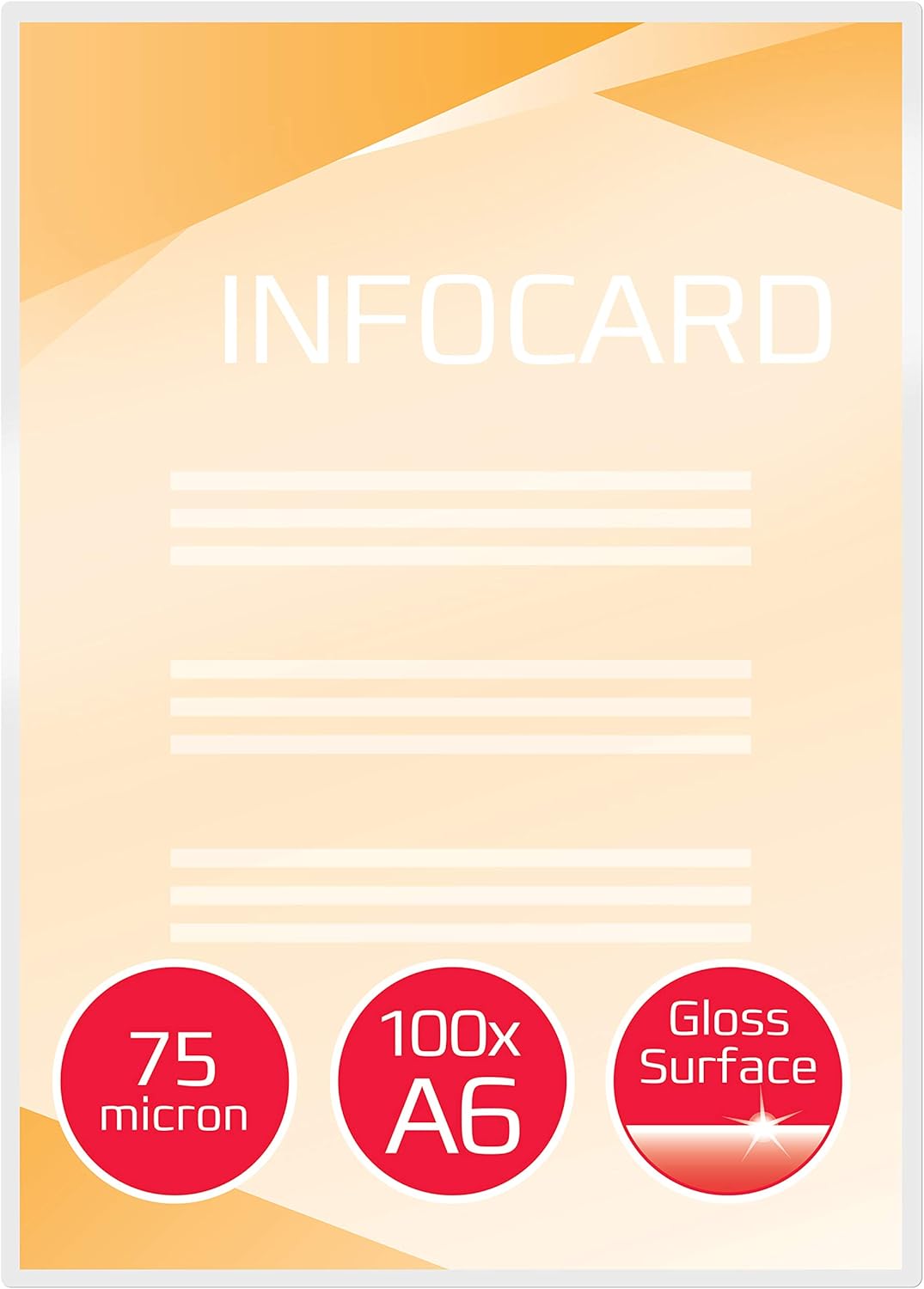 GBC Laminating Pouches A6 75 µm (Pack 100)