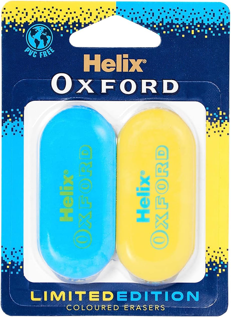 Helix Oxford Clash Twin Pack Eraser