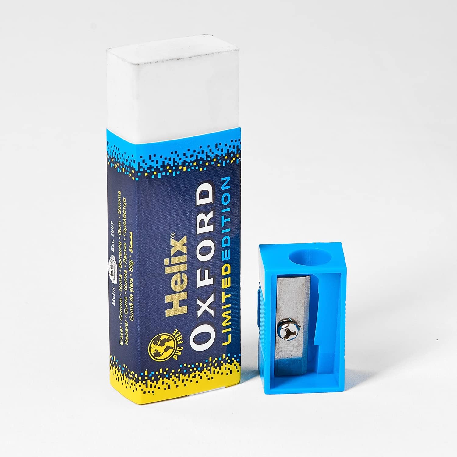 Helix Oxford Clash Eraser & Pencil Sharpener