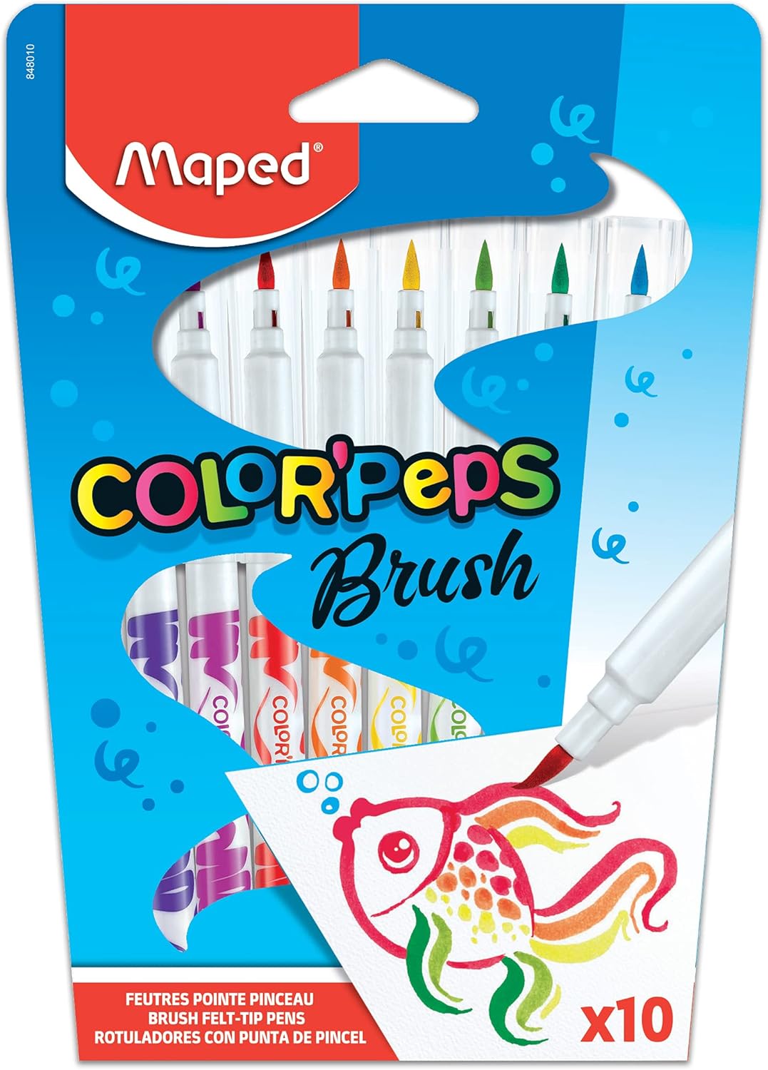 Maped Felt Pens Brush Color Peps X10 Cb Box