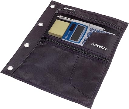 Rexel Advance Zipper Pouch 3 Pocket – Black