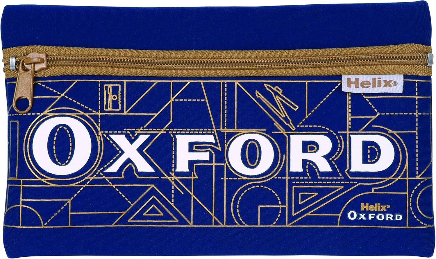 Helix Oxford Pencil Case - Blue 9" X 5"