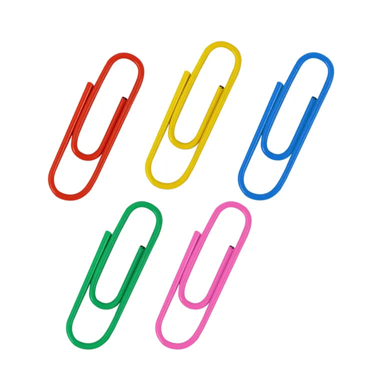 Vinyl Coated Round Paper Clips 28mm – Box of 120