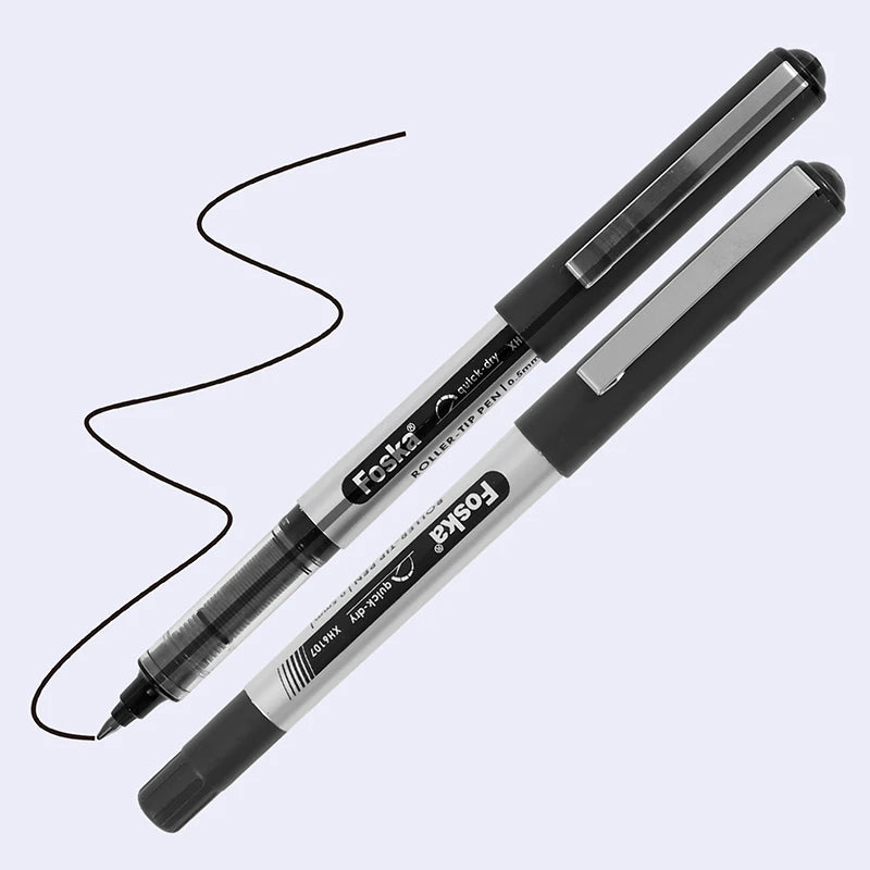 Roller Pen 0.5mm Black Ink – Pack of 3