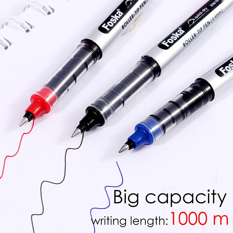 Roller Pen Set 0.5mm – Black, Blue and Red Pack of 3