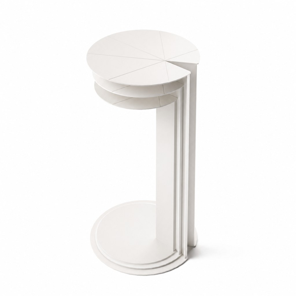 CT-10 - Nest of 3 Coffee Tables - White Nested - Office R Us