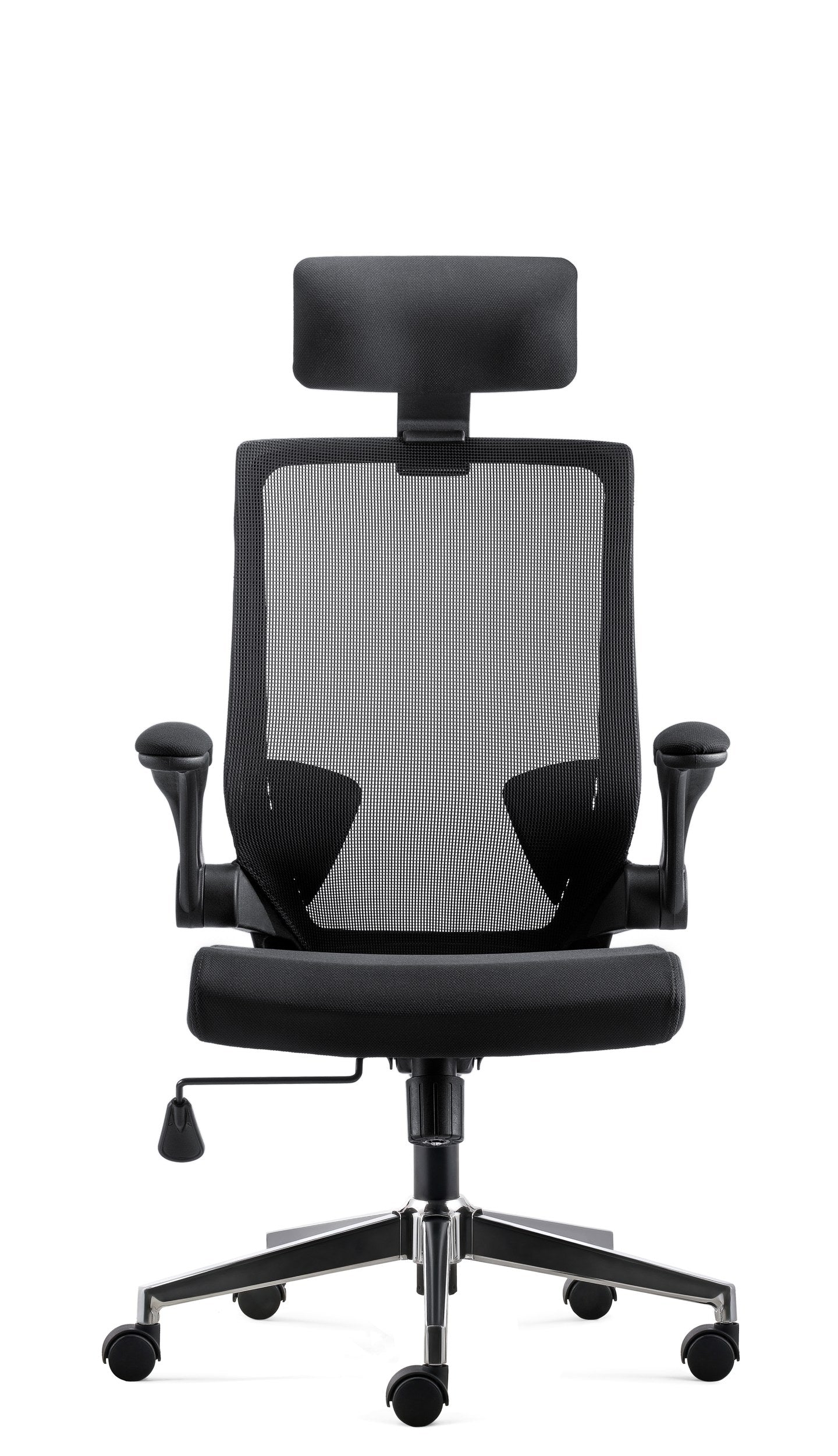D255(Highback) - Managerial Mesh Chair - Chrome Base Front - Office R Us Lagos