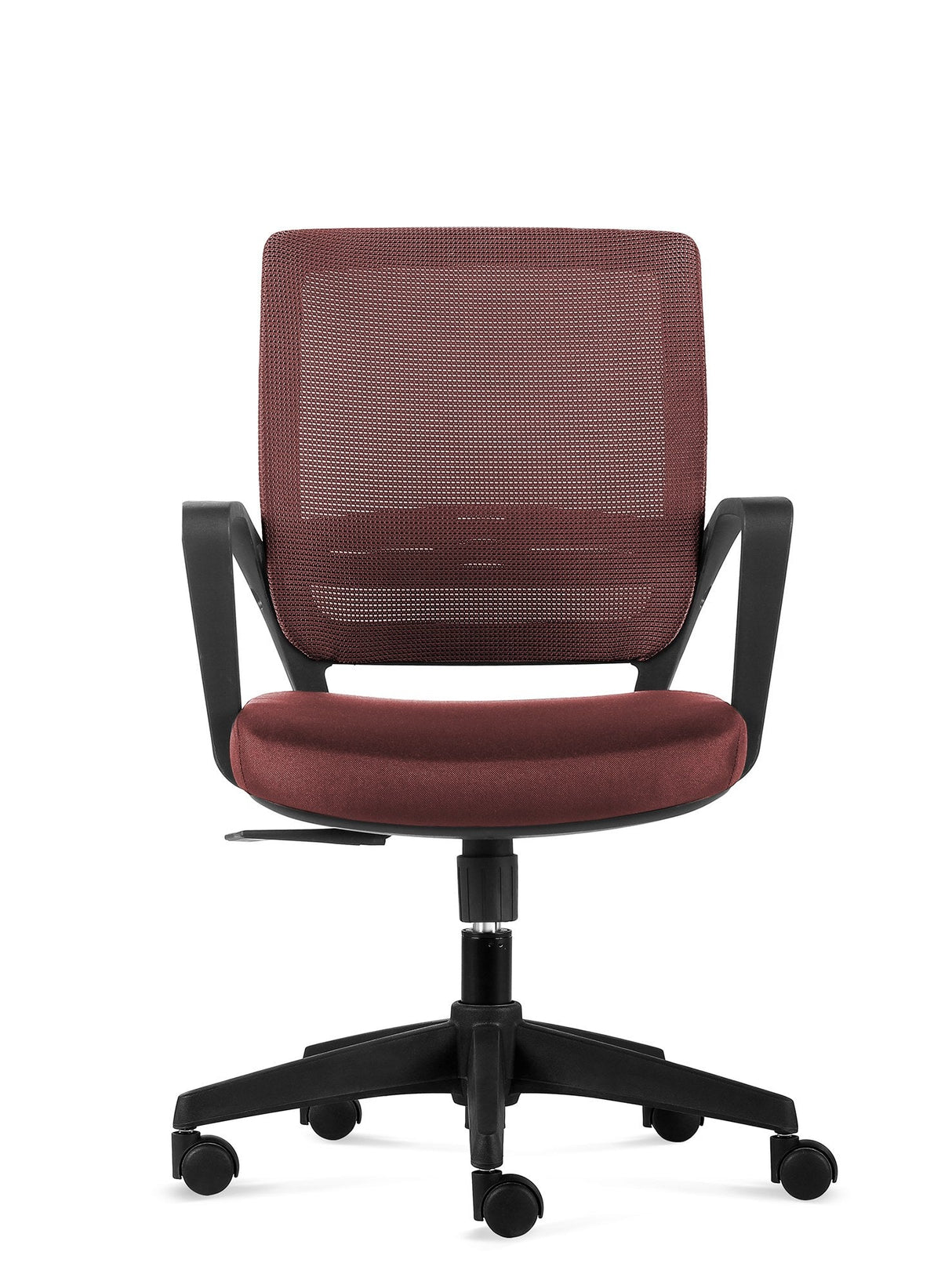Ease - Task Chair - Burgundy Front - Office R Us