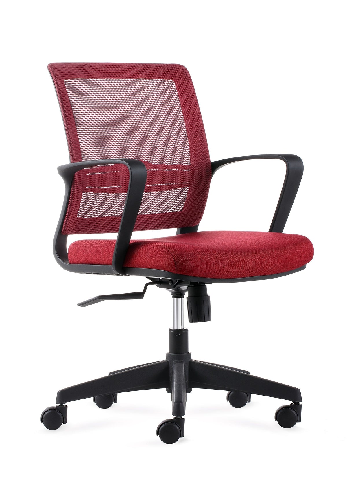 Joy - Task Chair - Burgundy Angle - Office R Us