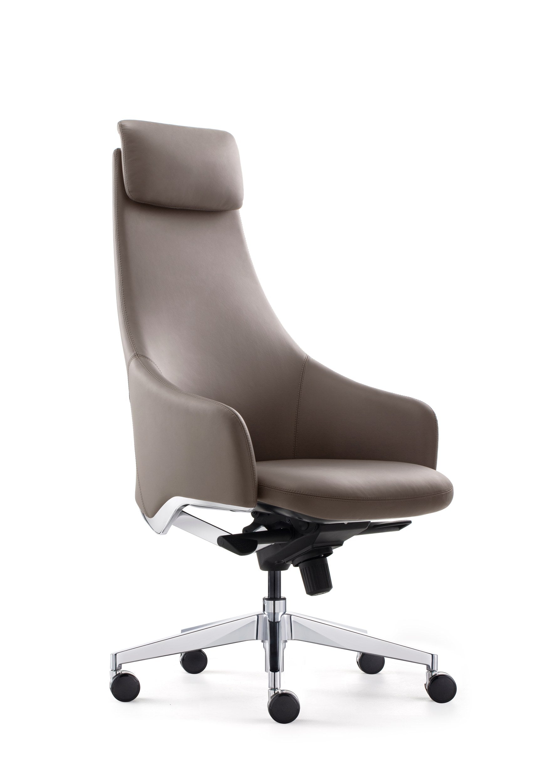 Royal - Executive Leather Chair - Grey Angle - Office R Us
