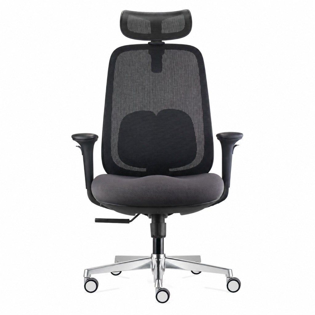 Twinkle - Executive Mesh Chair - Black Aluminium Base Front - Office R Us
