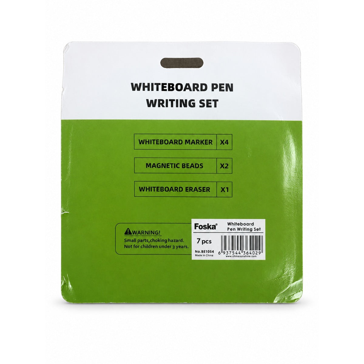 Foska Whiteboard Pen Writing Set BE1054, pack back