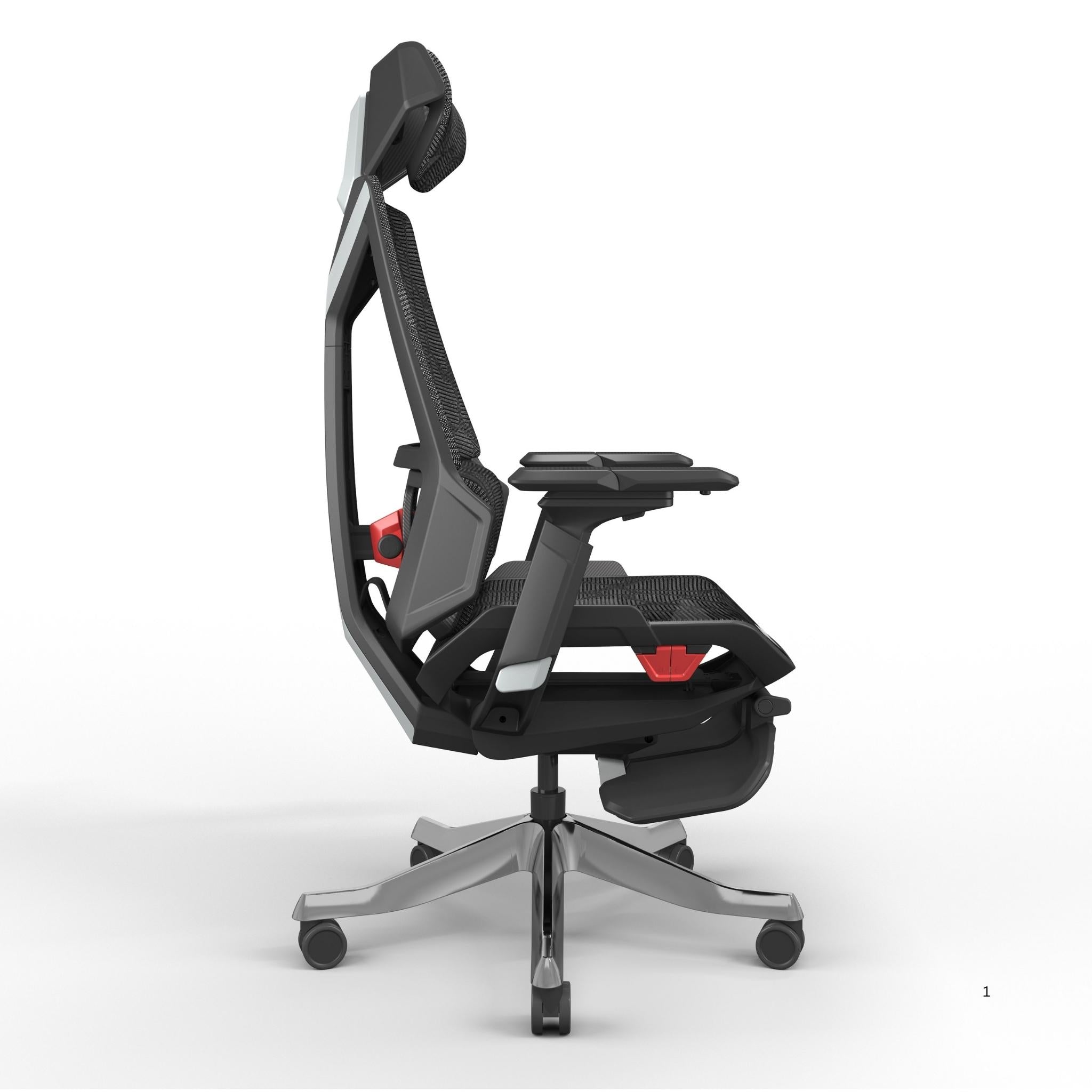 BLS-001A - Aluminium Base - Gaming Mesh Chair