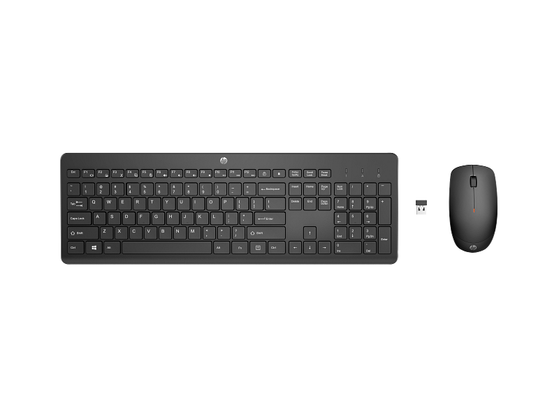 HP 230 Wireless Mouse and Keyboard Combo - Black (Euro)