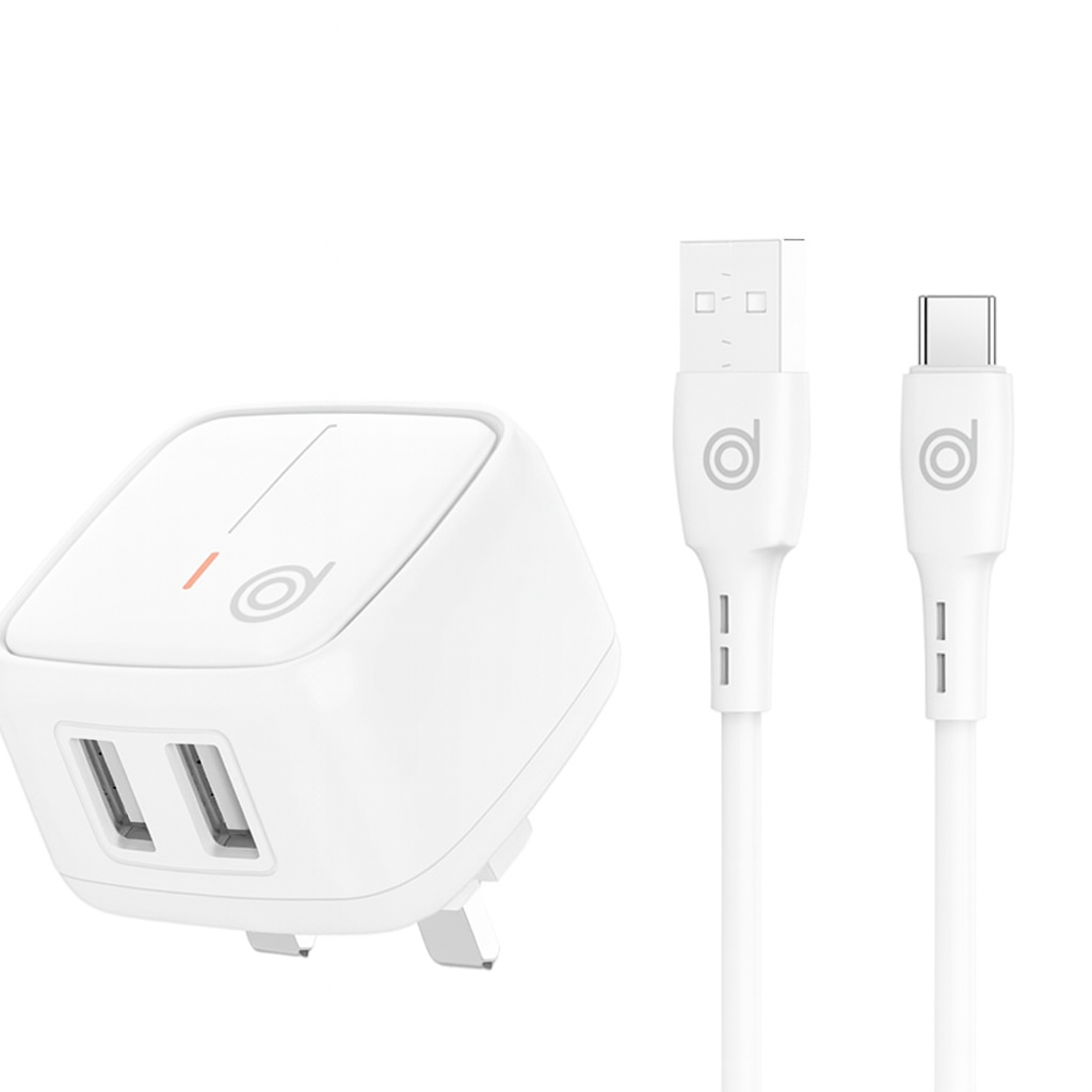 Digifon Cheetah 12W Wall Charger + Type-C Cable – White