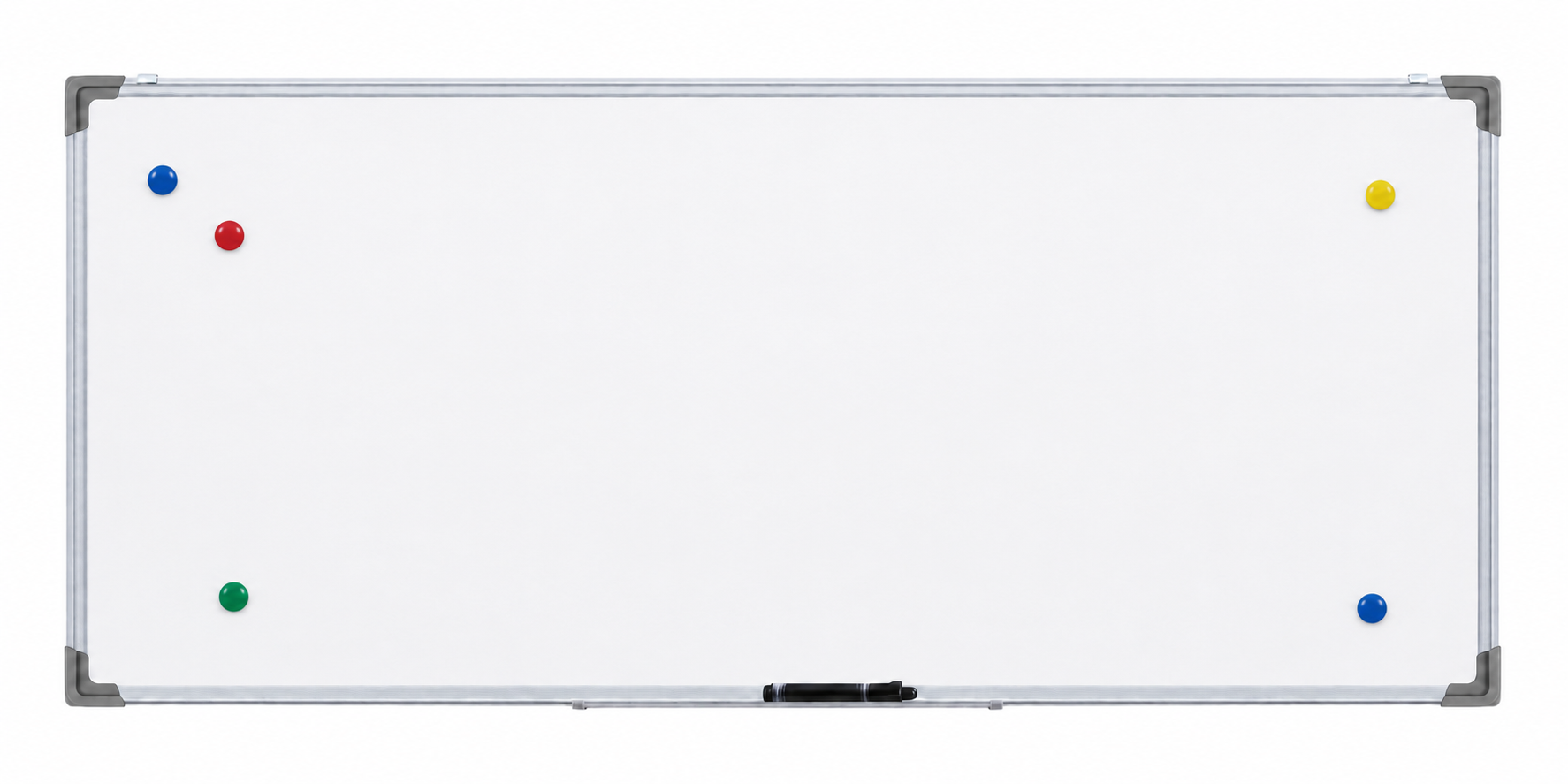 180 x 90cm Magnetic Whiteboard with Aluminium Frame